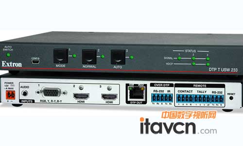 Extron推出3路输入切换器DTP T USW 233，简化矩阵切换新体验